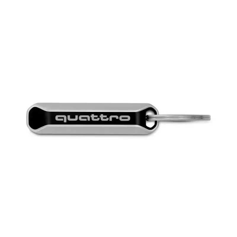 Original Audi Schlüsselanhänger quattro Logo Schlüsselband Anhänger Keyring silber 3182100500 Top-Seller