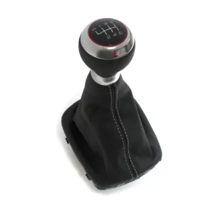Rabatt Audi S3 A3 Original Leder Schaltknauf, schwarz/silber