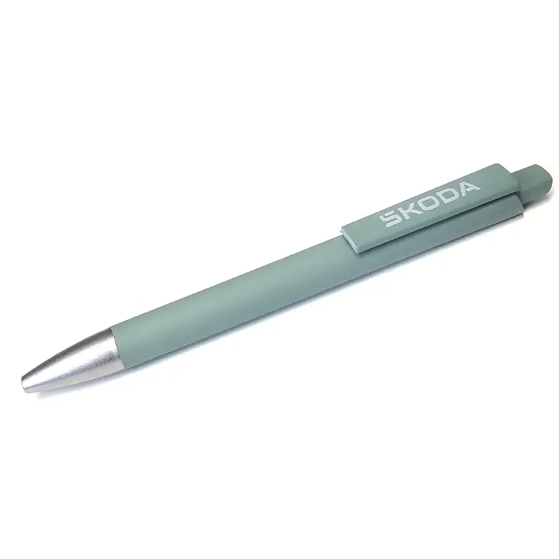 Geprüft Original Skoda Kugelschreiber Druckkugelschreiber Kuli Accessoires Stift grün
