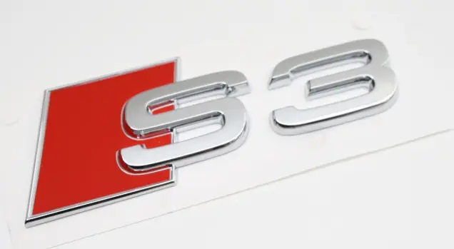Original Audi S3 Schriftzug hinten Exterieur Heckklappen Emblem chrom Preiswert