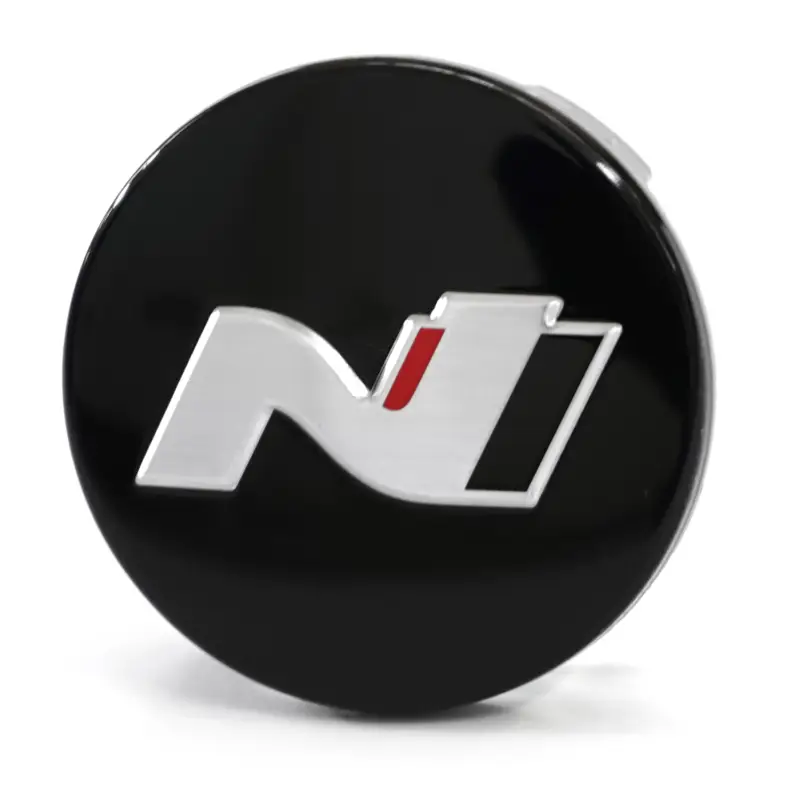 Must-Have Original Hyundai Radzierkappe Radnabenkappe N-Logo Nabendeckel Radkappe schwarz/chrom 52960I3000