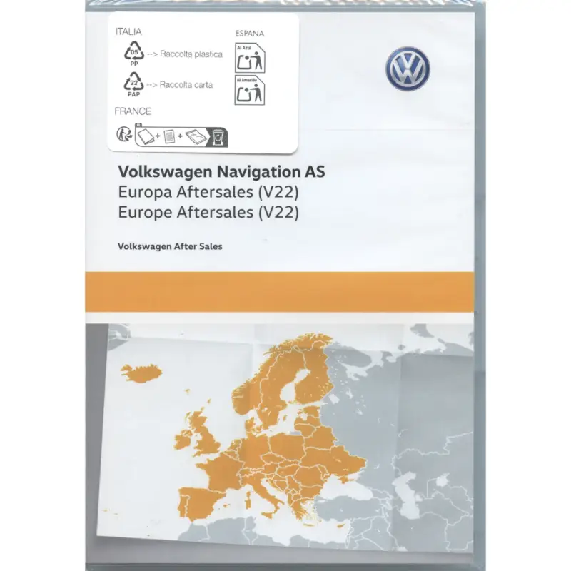 Solange Der Vorrat Reicht Original VW Navigationssystem SD-Karte Europa V22 Update Discover Media AS Kartendaten 5NA919866FC