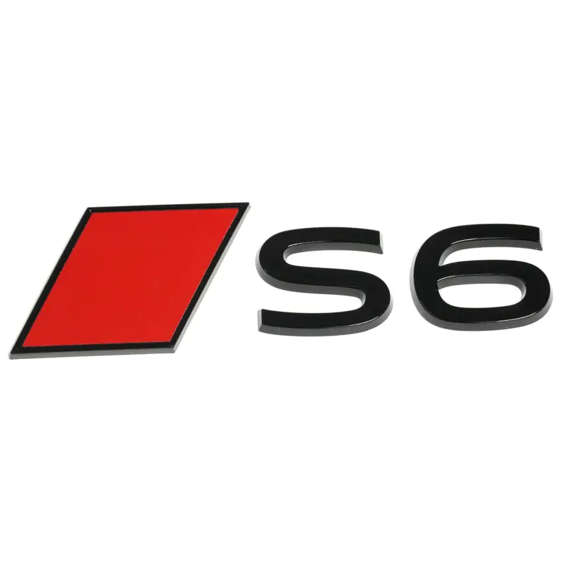 Original Audi S6 Schriftzug Emblem Audi Sport Raute Aufkleber Heckklappe schwarz 85E853740B5FQ Neuheit