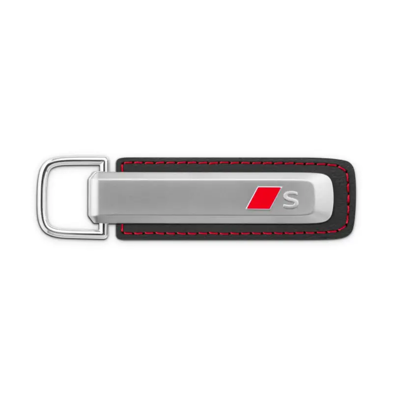Mega-Angebot Original Audi Schlüsselanhänger S Raute Logo Metall Leder Schlüsselband Keyring 3182500200