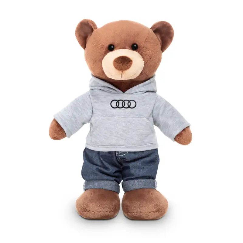 Original Audi Teddybär Bär 42cm Plüschteddy Ringe Logo Stofftier braun 3202500100 Super-Preis