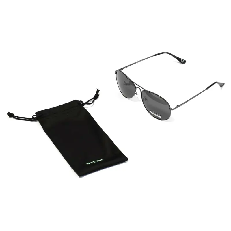 Neue Ware Original Skoda Sonnenbrille Brille Pilotenbrille schwarz 6U0087900B