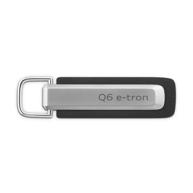 Sonderangebot Original Audi Q6 e-tron Schlüsselanhänger Metall Leder Anhänger Schlüsselring Gravur 3182501300