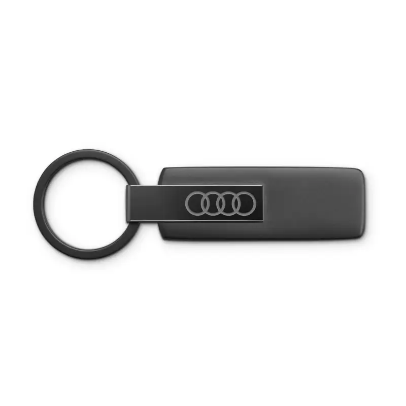 Original Audi Schlüsselanhänger Ringe Logo Edelstahl Schlüsselband Keyring schwarz 3182501810 Preisknaller