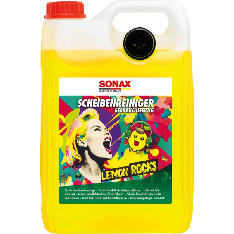 Markenware SONAX Scheibenreiniger Lemon Rocks Wischwasser Sommer 5L Kanister 01605000
