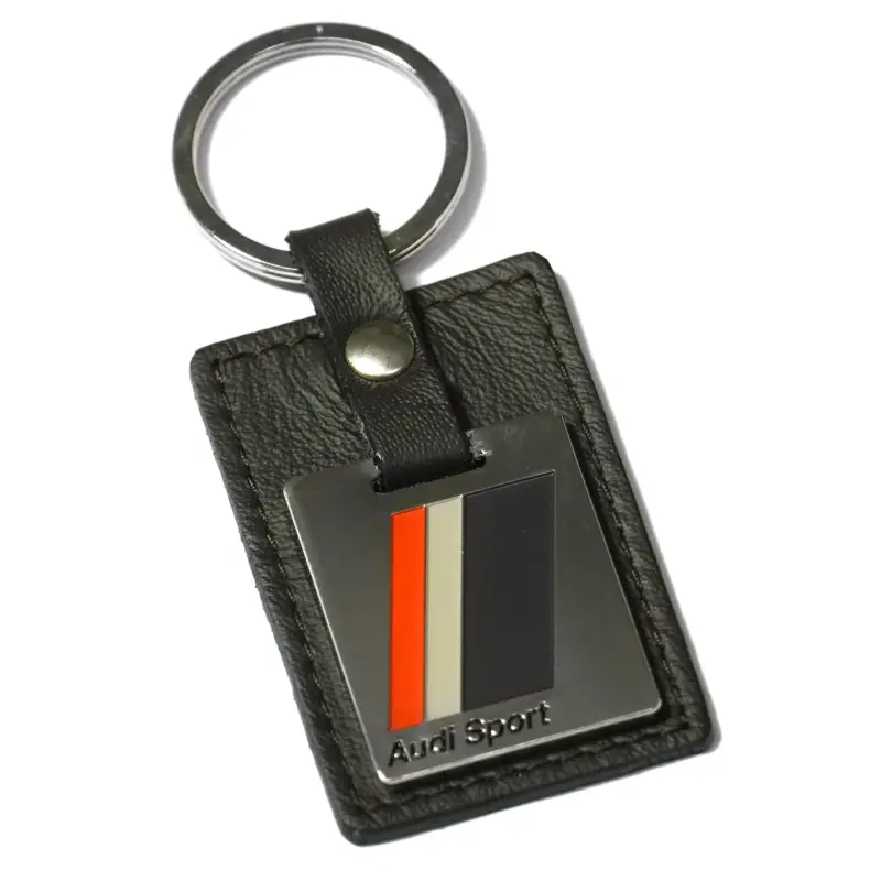 Audi Schlüsselanhänger Audi Sport Dunkelbraun Leder Anhänger Schlüsselring A16-2301 Bestseller