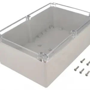 Neu Gehäuse G378C ABS grau/transp. IP65 265 x 185 x 95mm Velleman