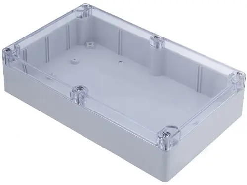Kunststoff Gehäuse G218C grau mit transparentem Deckel IP65 220 x 146 x 55mm Preiswert