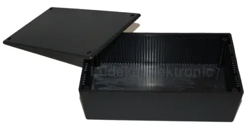 Echt ABS Kunststoff Gehäuse WCAH2852 200x100x65mm schwarz für Platinen Velleman