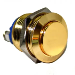 Sofort Bestellen 22mm Vollmetal Drucktaster Messing Farben Goldgelb 1x EIN max 48V 2A