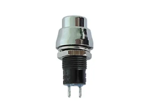 Jetzt Kaufen Drucktaster Einbau Taster rund R1384A silber AUS-(EIN) Velleman