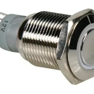 Drucktaster Taster R1600W 0,5A/230V SPDT mit weisser Beleuchtung Velleman 1x UM Wechselkontakt Garantierte Lieferung