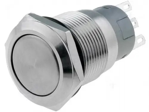 Letzte Chance Drucktaster Vollmetal Taster 1x Wechslerkontakt max 250V 5A