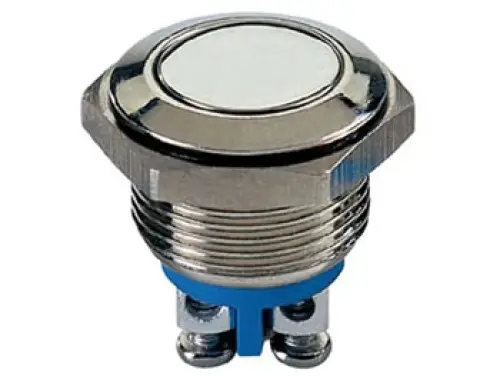 Billig Vandalismusschutz Drucktaster Taster Edelstahl R1800F 2A / 48VDC SPST 19mm