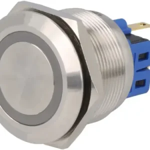 Vandalismusschutz Drucktaster Taster max 5A max 230V blau beleuchteter Ring Edelstahl Online Kaufen
