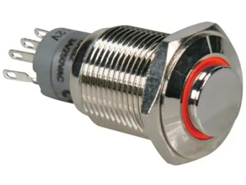 Geprüft Druckschalter R1710O 0,5A/230V SPDT orange beleuchtet Velleman