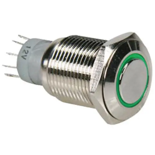 Druckschalter Raster R1610G 0,5A/230V SPDT grün beleuchtet Velleman Sale