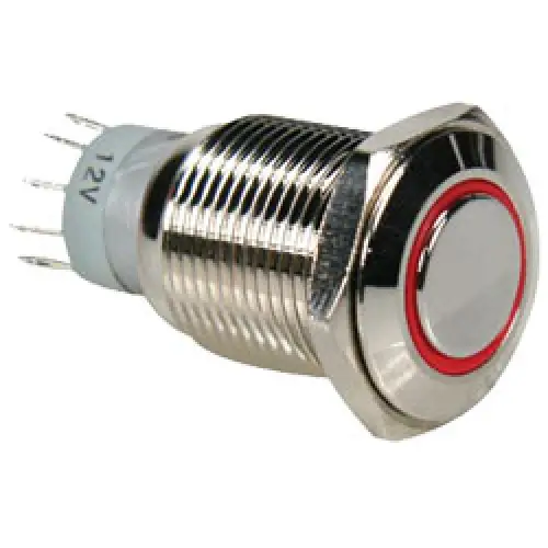 Online Kaufen Druckschalter Raster R1610R 0,5A/230V SPDT rot beleuchtet Velleman