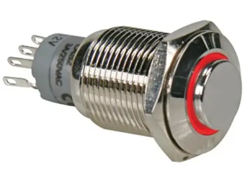 Nur Heute Druckschalter Raster R1710R 0,5A/230V SPDT rot beleuchtet Velleman 1x UM Wechselkontakt