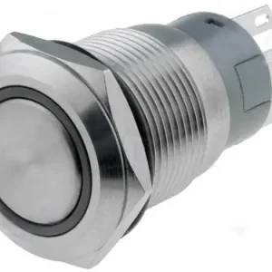 Sonderangebot Vollmetal Druckschalter Raster mit gelber 12V Ringbeleuchtung max 5A max 230V