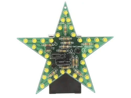 Blinkender LED-Stern mit gelben LEDs 9V MK169Y Velleman Bausatz WHADDA WSSA169Y Zertifiziert