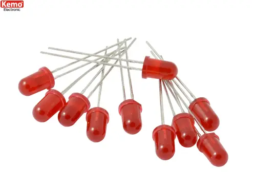 Bestpreis 5mm LED rot 10 Stück S062 Kemo
