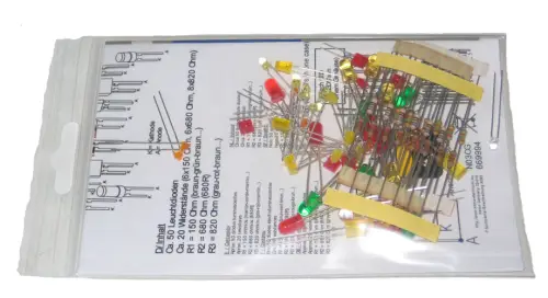 LED Kreativ Set ca 50 Leds und 20 Widerstände S093 Kemo Nur Heute