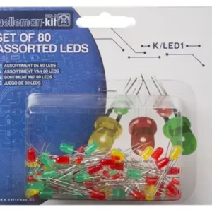 LED Sortiment 80 teilig 3mm und 5mm verschieden farbig K/LED1 Velleman Nur Für Kurze Zeit