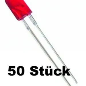 LED Ø 3 mm rot 50 Stck. S071 Kemo Geprüft