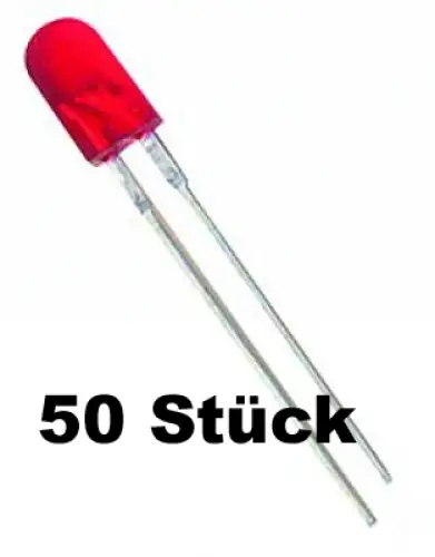 LED Ø 3 mm rot 50 Stck. S071 Kemo Geprüft