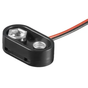 Zertifiziert Batterieclip für 9-V Blöcke T-Form Plastikgehäuse mit Schutzkragen
