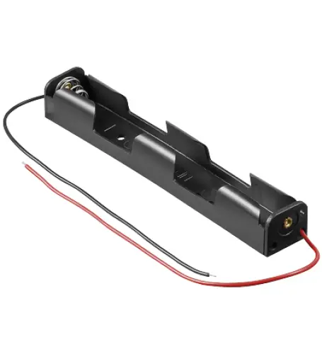 Batteriehalter 2x Mignon AA mit Anschlusskabel Kunststoff Nur Für Kurze Zeit