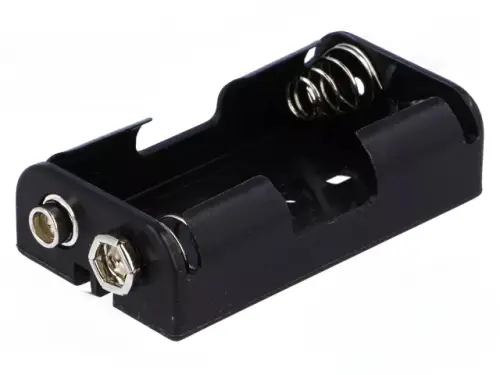Expressversand Batteriehalter Akkuhalter für 2 x Mignon AA Zelle mit Druckknopfanschluss 2xUM3R / BH-321-1B