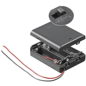 Batteriehalter Batteriegehäuse für 3 x Mignon AA mit Deckel, Schalter und Anschlußleitung Billig