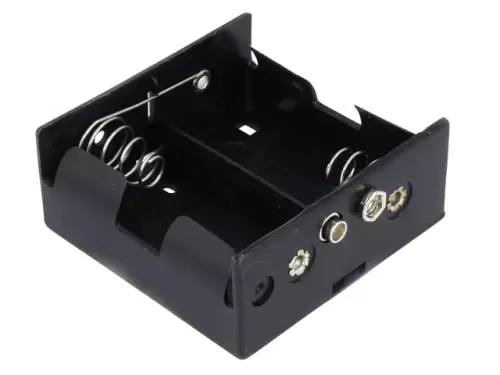 Batteriehalter Behälter Halterung für 2 x Monozelle D mit Druckknopfanschluss COMF Kracherpreis