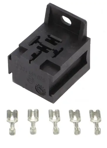 KFZ Relaissockel Anreihbar inkl 5x Flachsteckhülsen 6,3mm mit Rastzunge max 30A Ausverkauf