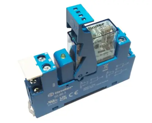 Neue Kollektion Finder Relais 12V = max 250V~ 8A Schaltleistung Komplett mit Entstörglied und Sockel für DIN Rail...
