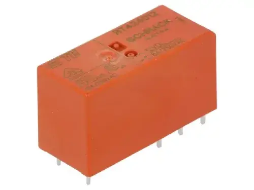 Letzte Chance TE connectivity/Schrack Relais 12V DC max 8A/250V AC 2x UM (2x Wechselkontakte) RT424012
